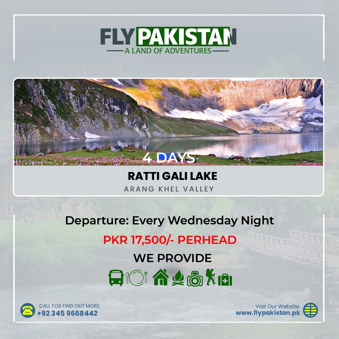 Book Deal 4 Days Tour To Ratti Gali Kashmir